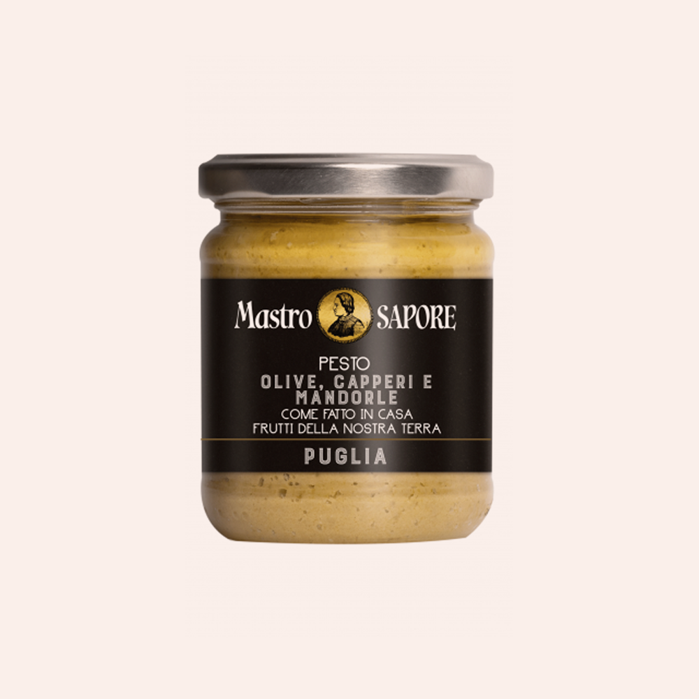 pesto olive cappperi mandorle